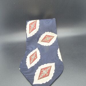 Van Heusen Navy and Red Patterned Tie
